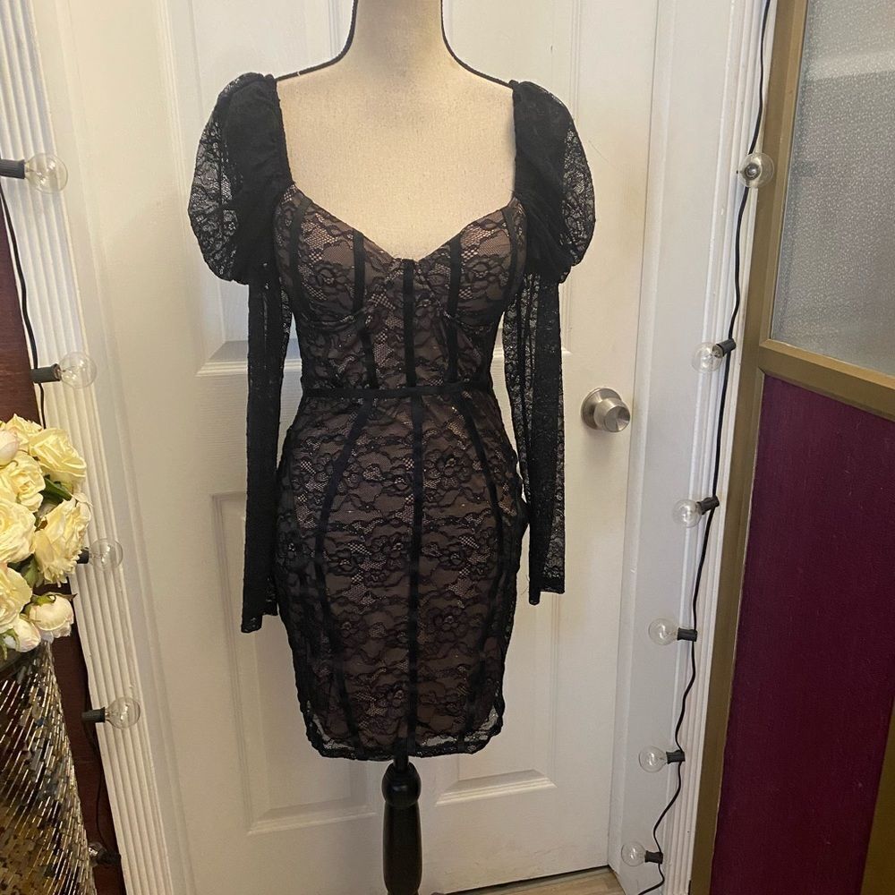 Blashe lace mini dress, S